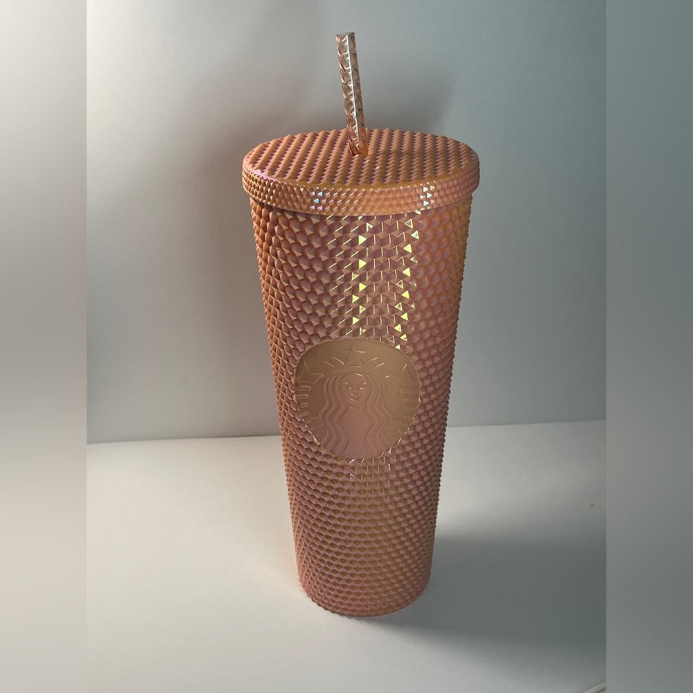 Starbucks Iridescent Peach Textured Tumbler